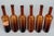 19th Century French Amber Glass Medicine Bottles, Set of 6 For Sale - Image 5 of 6