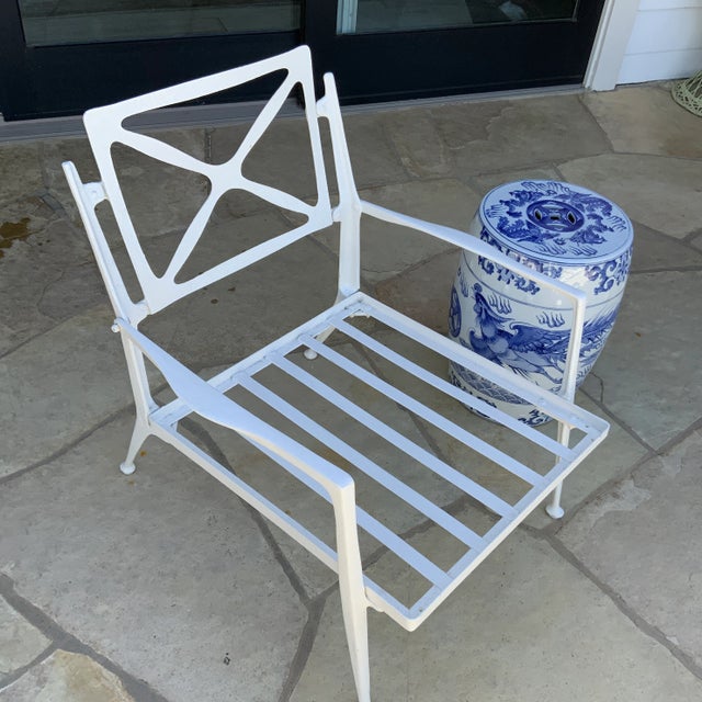 1950s Mid-Century Modern White Bel Air Patio Armchairs - a Pair For Sale In Los Angeles - Image 6 of 12