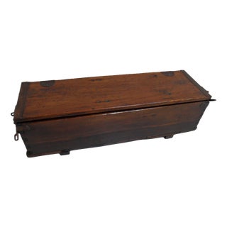 Antique Wooden Military Chest, 1920s For Sale