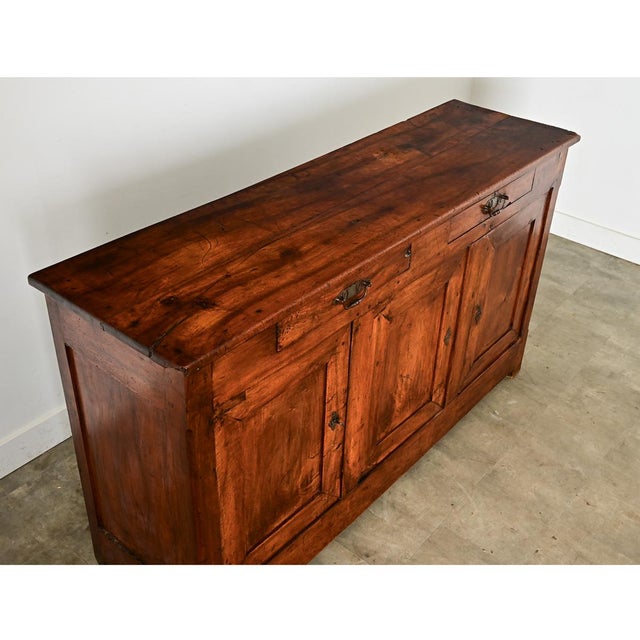French 19th Century Solid Walnut Enfilade For Sale - Image 12 of 16