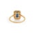 3.31ct Emerald-Cut Blue Sapphire Diamond Modern Engagement Ring Size 5 in 14k Gold For Sale - Image 10 of 18