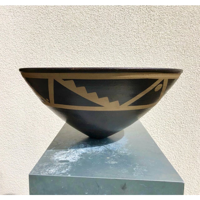 Large stoneware resist decorated bowl from the cliff top studio of Jason Wason. Internationally acclaimed and collected...