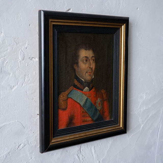 Scarlet Arthur Wellesley, Duke of Wellington German School Portrait Painting For Sale - Image 8 of 10
