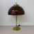 Vintage Mushroom Table Lamp with Gold Metal Base, 1970s For Sale - Image 9 of 18