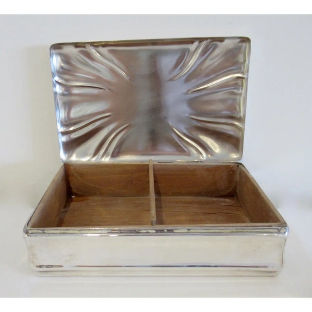C.1920's Signed Jakob Grimminger Art Deco Era Sterling Silver Lidded Keepsake Box For Sale - Image 10 of 15