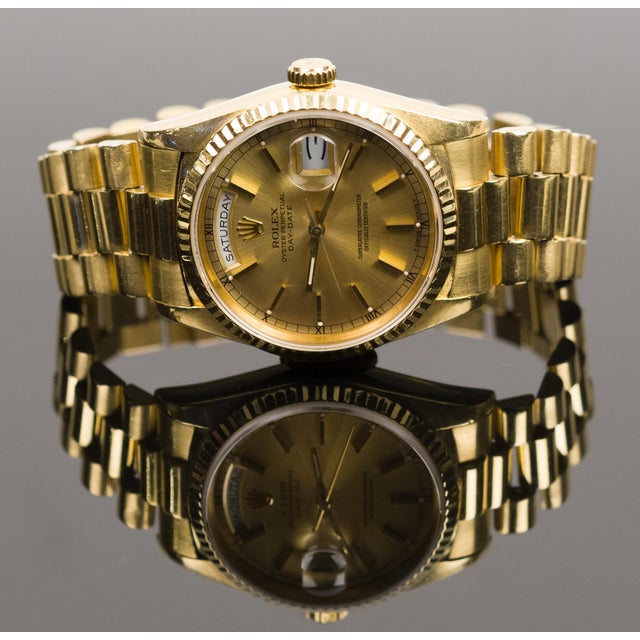 Rolex Presidential 18k Gold Day/Date Automatic Wristwatch For Sale - Image 9 of 17