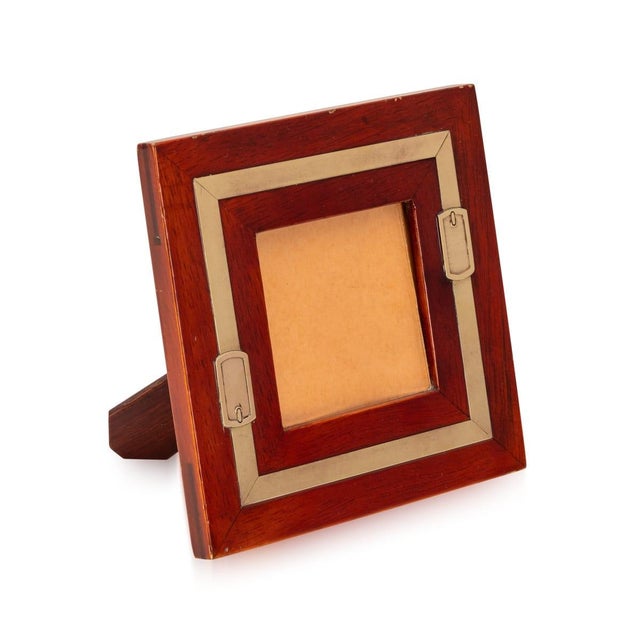 Vintage French Photograph Frame with Brass Buckle Detail, 1950s For Sale - Image 12 of 12