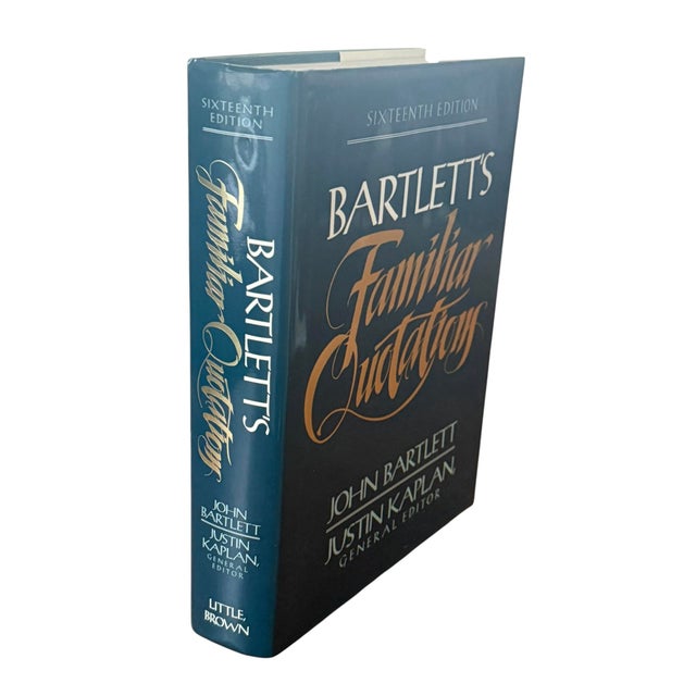 This book is the sixteenth edition of Bartlett's Familiar Quotations, a classic reference work that traces the sources of...