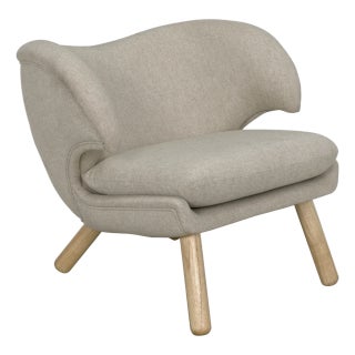 NOIR Valerie Chair with Wheat Fabric For Sale
