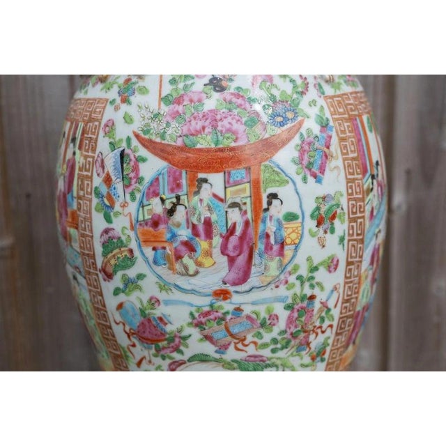 Antique Chinese Qing Dynasty Famille Rose Porcelain Vase, 1800s For Sale - Image 9 of 18