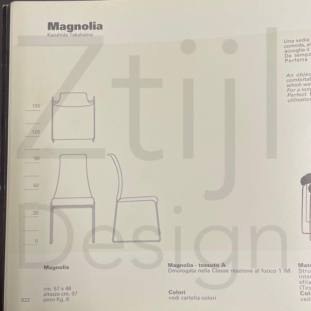 Magnolia Dining Chairs by Kazuhide Takahama for Dino Gavina, 2000s, Set of 4 For Sale - Image 14 of 16