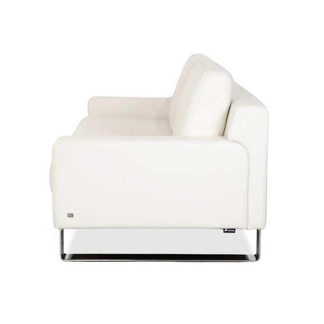 EGO Leather Three-Seater Sofa in Cream White from Rolf Benz, Set of 2 For Sale - Image 15 of 16