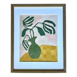 2026 "Raccogliere" Contemporary Still Life Painting on Cotton Paper by Artist r.k. Red