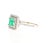 Contemporary 1.54 Carat Emerald Diamond 18 Karat White Gold Engagement Ring, size 7 For Sale - Image 3 of 5