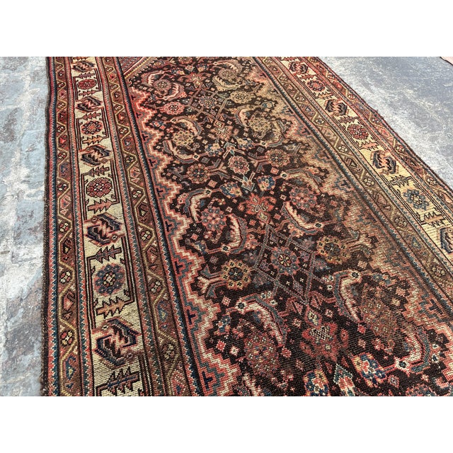 Persian Hand Knotted Antique Persian Runner Rug For Sale - Image 3 of 7