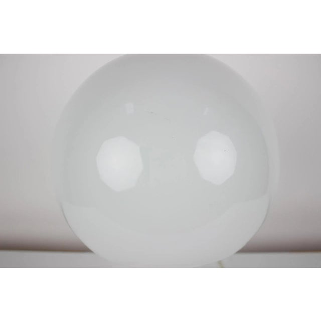 White Mid-Century Czech All Glass Table Lamps, 1970s For Sale - Image 8 of 9