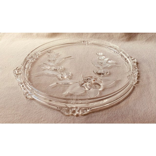 1980s Exquisite French Crystal Camelia Bathroom Tray- Plateau – Paris Find For Sale - Image 14 of 18