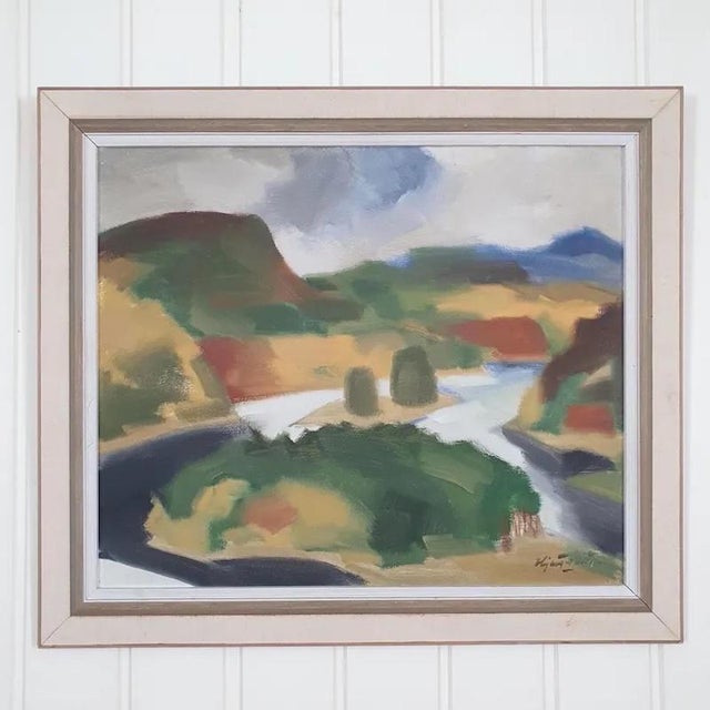 Ivar Hjertqvist, Landscape, 1960s, Oil Painting on Canvas, Framed For Sale - Image 15 of 18