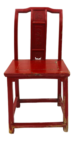 Antique Rustic Asian Chair