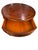 Wood Mid-Century Weiman Heirloom Model 5040 Mahogany Gilt-Tooled Leather Drum Table For Sale - Image 7 of 10