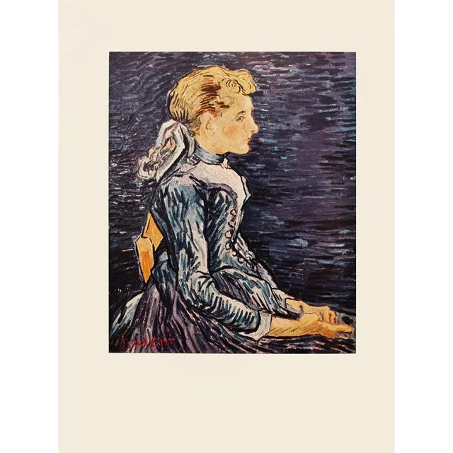 Ink Blue 1954 After Van Gogh "Portrait of Mademoiselle Ravoux", First Edition Print For Sale - Image 8 of 9