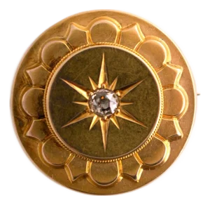 Late 19th Century Antique Diamond Mourning Brooch
