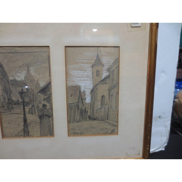 1900 - 1909 Four Scenes of Paris Date 1901 by H. Schapp For Sale - Image 5 of 12
