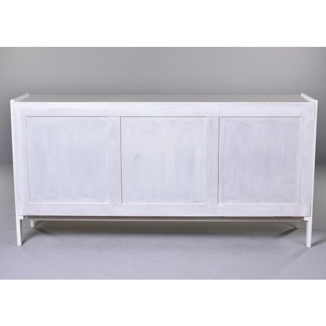 Mid-Century Scandinavian Credenza in White Lacquer For Sale - Image 12 of 12