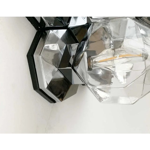 Vintage German Space Age Chrome & Glass Wall or Ceiling Lamp by Motoko Ishii for Staff For Sale - Image 11 of 18