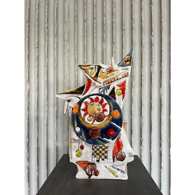 Large Sculptural Ceramic Vase from Schiavon For Sale - Image 11 of 11