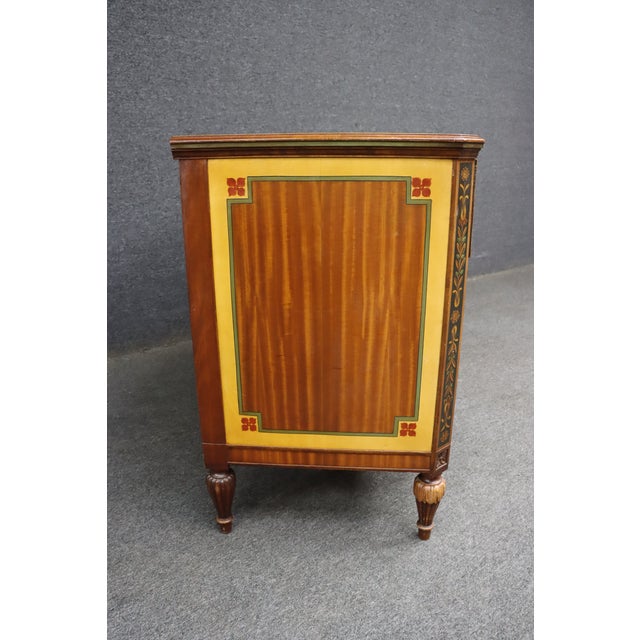 Robert Irwin Satinwood & Paint Decorated Neoclassical Dresser / Chest For Sale - Image 13 of 17