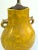 1950s Table Lamp: Vintage Sunflower Yellow and Gilt Japanese Glazed Ceramic Lamp For Sale - Image 5 of 12