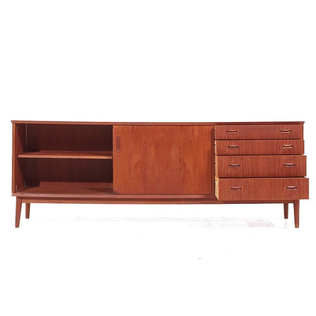 Arne Vodder Style Mid Century Teak Credenza For Sale In Chicago - Image 6 of 13