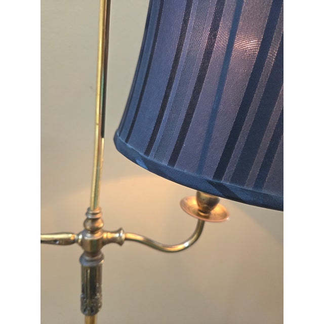 Vintage Brass Single Arm Deco Floor Lamp For Sale - Image 11 of 16