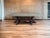 2010s Rustic / Primitive Farm Style Dining Table W/ Zinc Top & Oak Trestle Base For Sale - Image 5 of 5