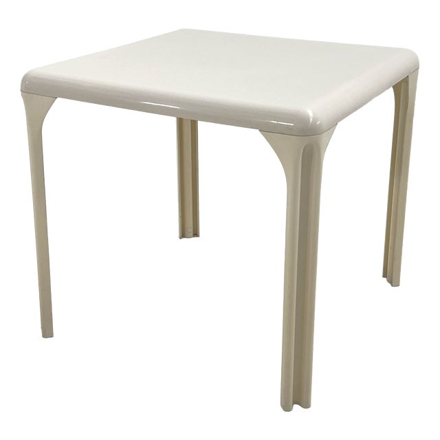 White Stadio 80 Dining Table by Vico Magistretti for Artemide, 1970s For Sale