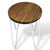 Vintage Elm Bar Stool with White Hairpin Legs For Sale - Image 4 of 8