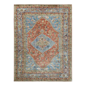 Hand Knotted Oushak Rug. 09'00" X 11'09"