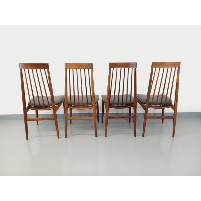 Vintage Scandinavian Style Chairs in Rosewood by Ernst Martin Dettinger for Lucas Schnaidt, 1960s, Set of 4 For Sale - Image 9 of 18