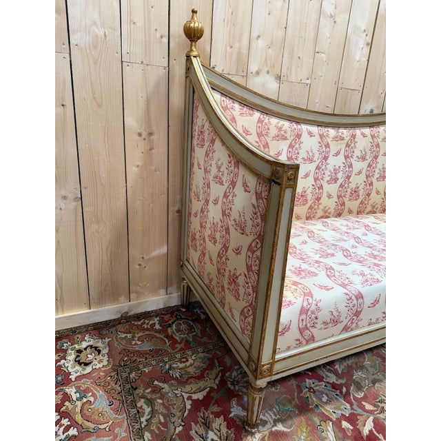 Gold Louis XVI Salon in Rechambered Wood, Set of 3 For Sale - Image 8 of 12