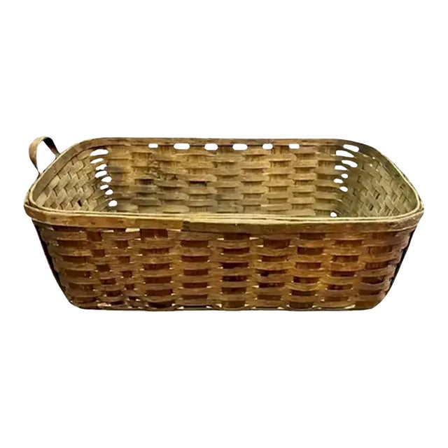 Antique American Hickory Basket For Sale