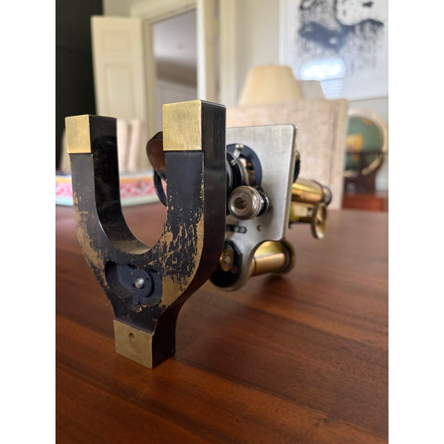Early 20th Century Bausch & Lomb Brass Microscope in Original Cabinet For Sale - Image 11 of 18