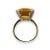 Radiant Citrine & Diamond in 10k Yellow Gold Ring Size 6 For Sale - Image 4 of 4