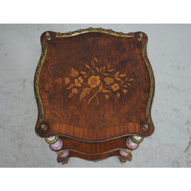 Vintage French Style 3 Tier Etagere What Not Lamp Table For Sale - Image 4 of 14