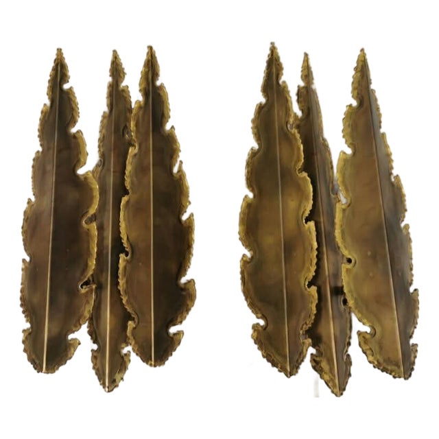 Brutalist Brass Wall Lamps by Svend Aage Holm Sørensen for Holm Sørensen & Co., Denmark, 1960s, Set of 2 For Sale