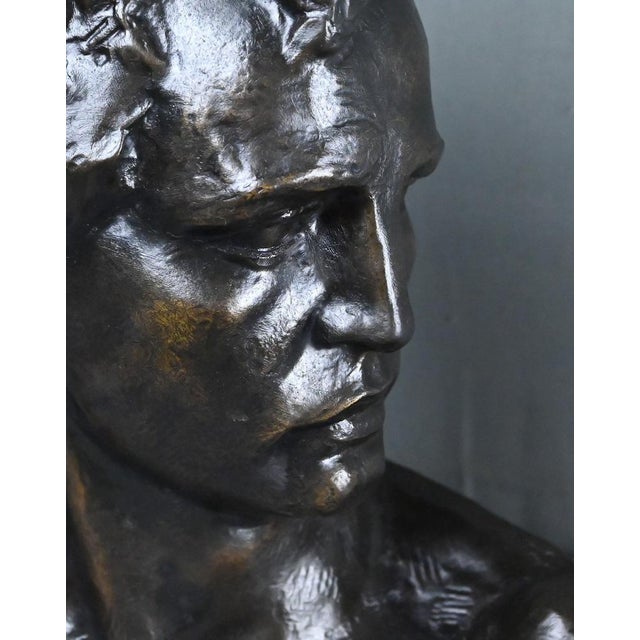 Victor Demanet, Bust of a Man, 20th Century, Bronze For Sale - Image 10 of 18