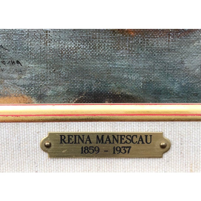 Antonio Reyna Manescau, Rome, Oil on Wood, Framed For Sale - Image 6 of 7
