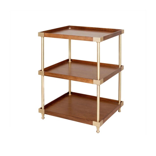 2020s Modern Campaign Style Etagere For Sale - Image 5 of 5