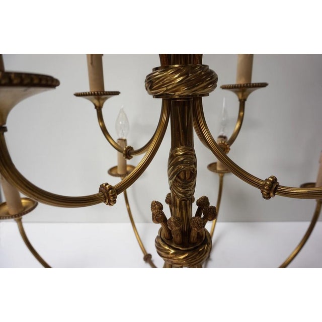 Louis XVI 12-Light Chandelier with Tassels in Gilt Bronze For Sale - Image 14 of 18