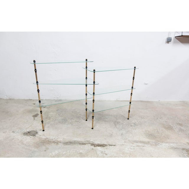 Glass and Brass Pastry Display Shelf, 1950s For Sale - Image 11 of 18